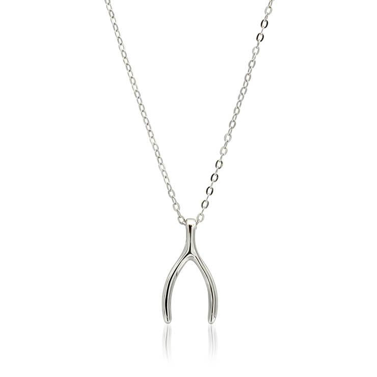 Gold Wishbone Necklace