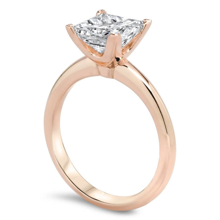 Forever One Princess Cut Solitaire Engagement Ring - June - Moissanite Rings
