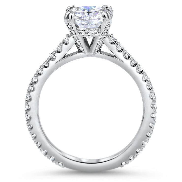2 Carat Cushion Cut Moissanite Engagement Ring - Vienna - Moissanite Rings
