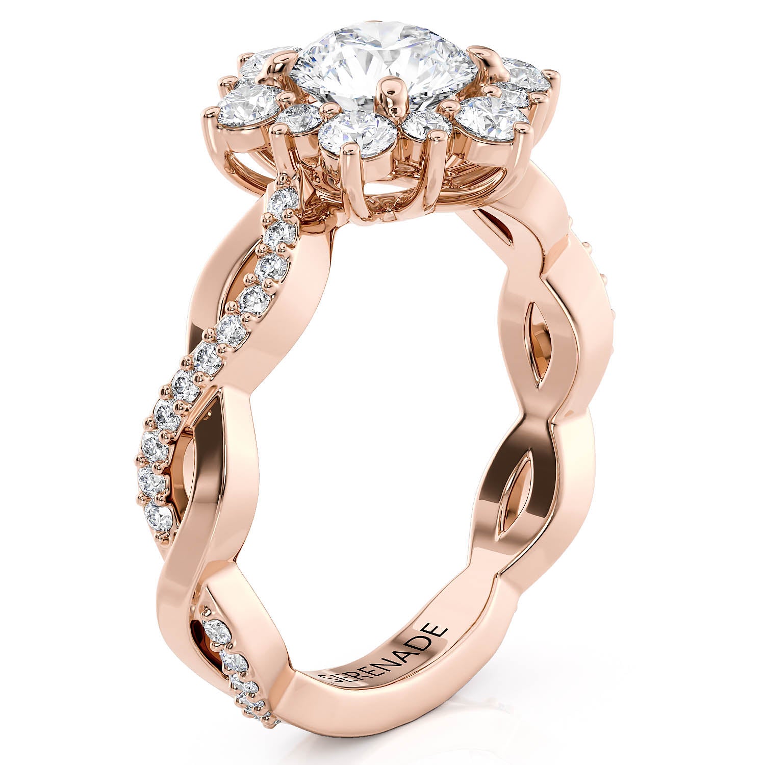 Twisted Band Snowflake Engagement Ring - Twisted Snowflake