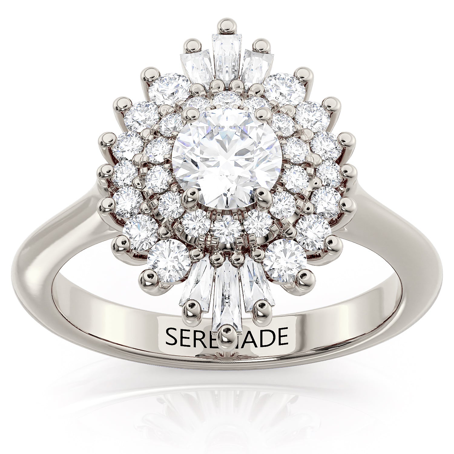 Diamond Cluster Engagement Ring- Ballerina