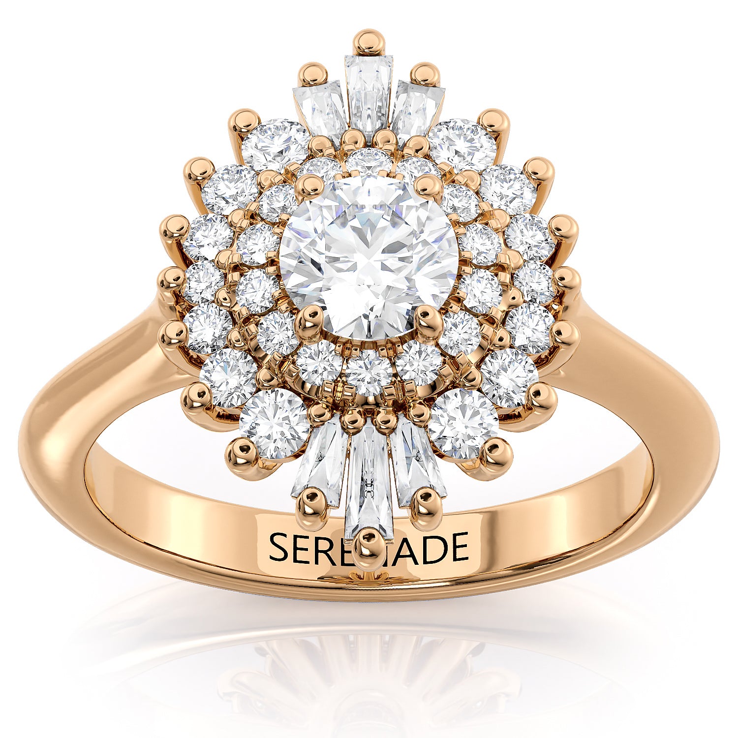 Diamond Cluster Engagement Ring- Ballerina