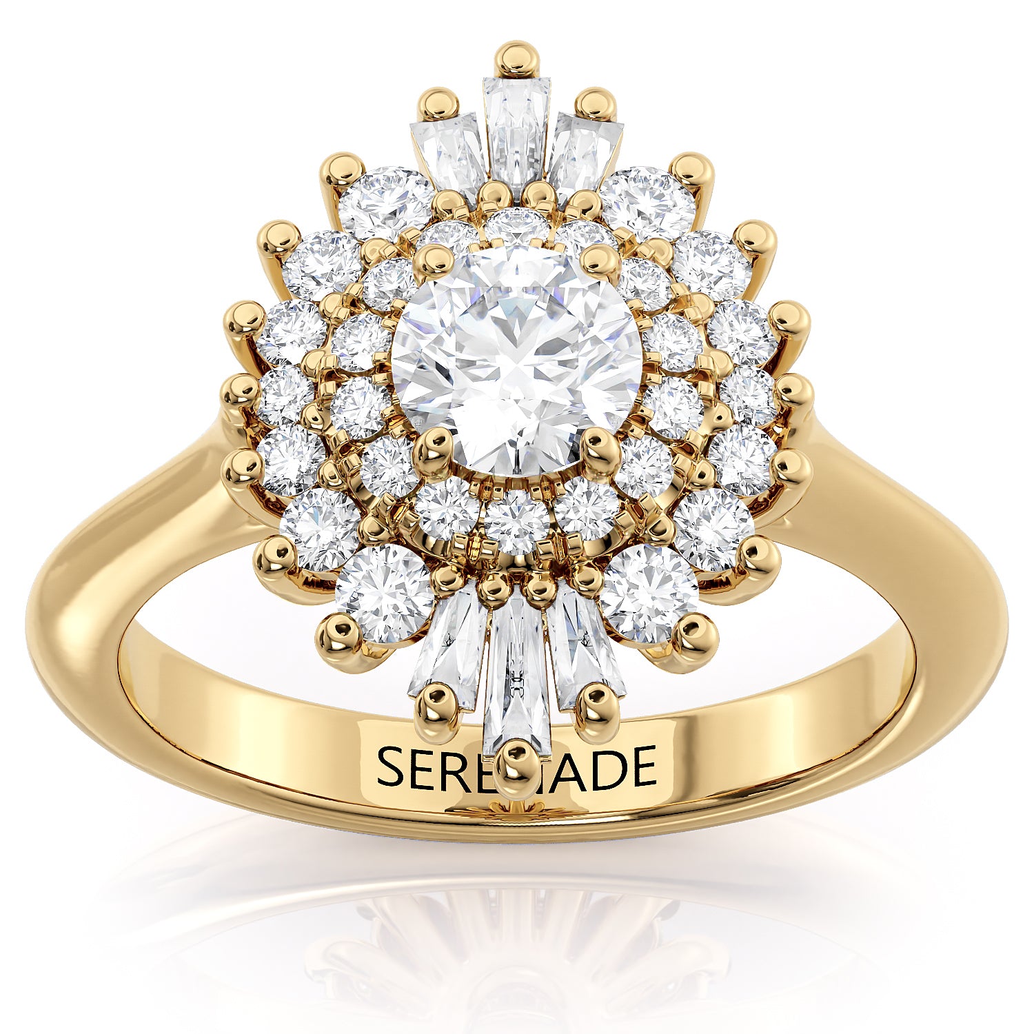 Diamond Cluster Engagement Ring- Ballerina