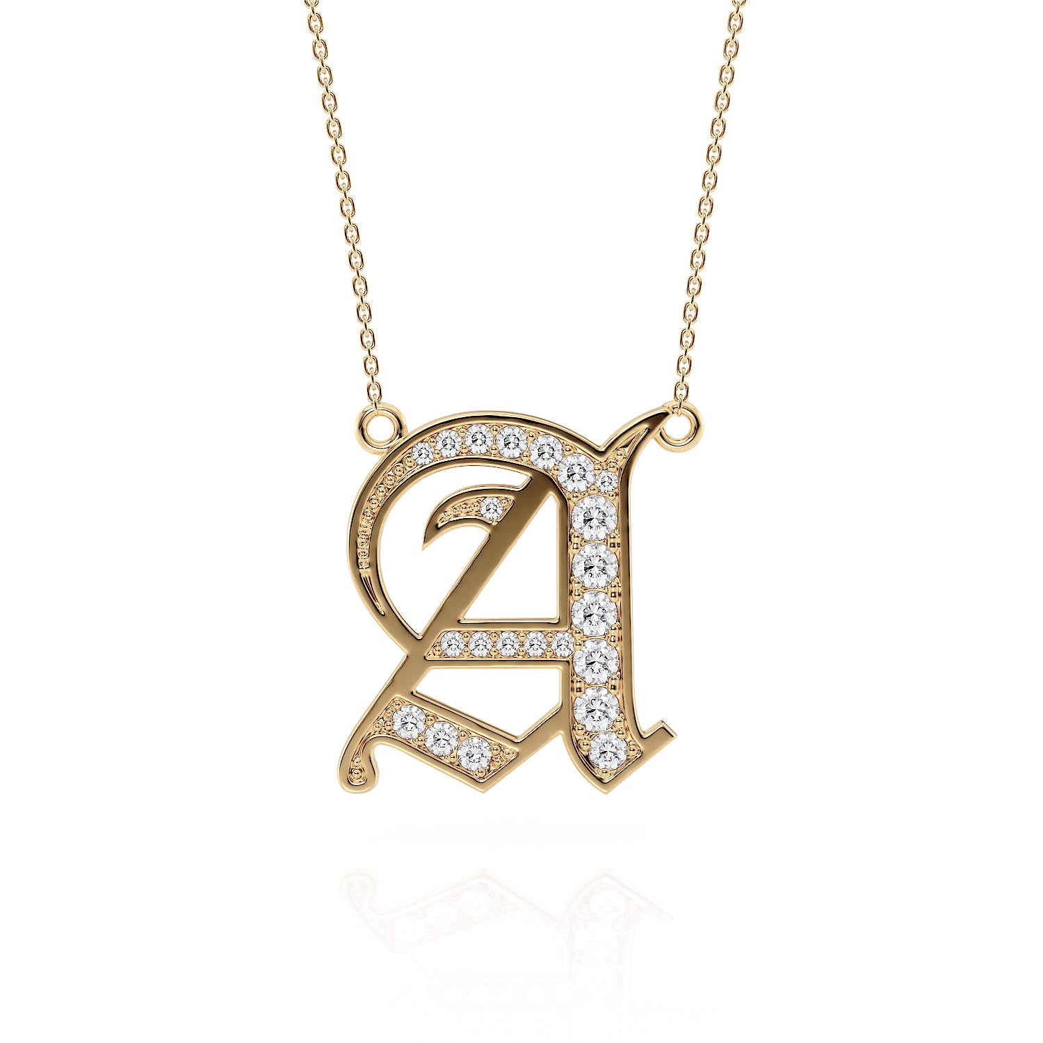 Old London Diamond Initial Pendant