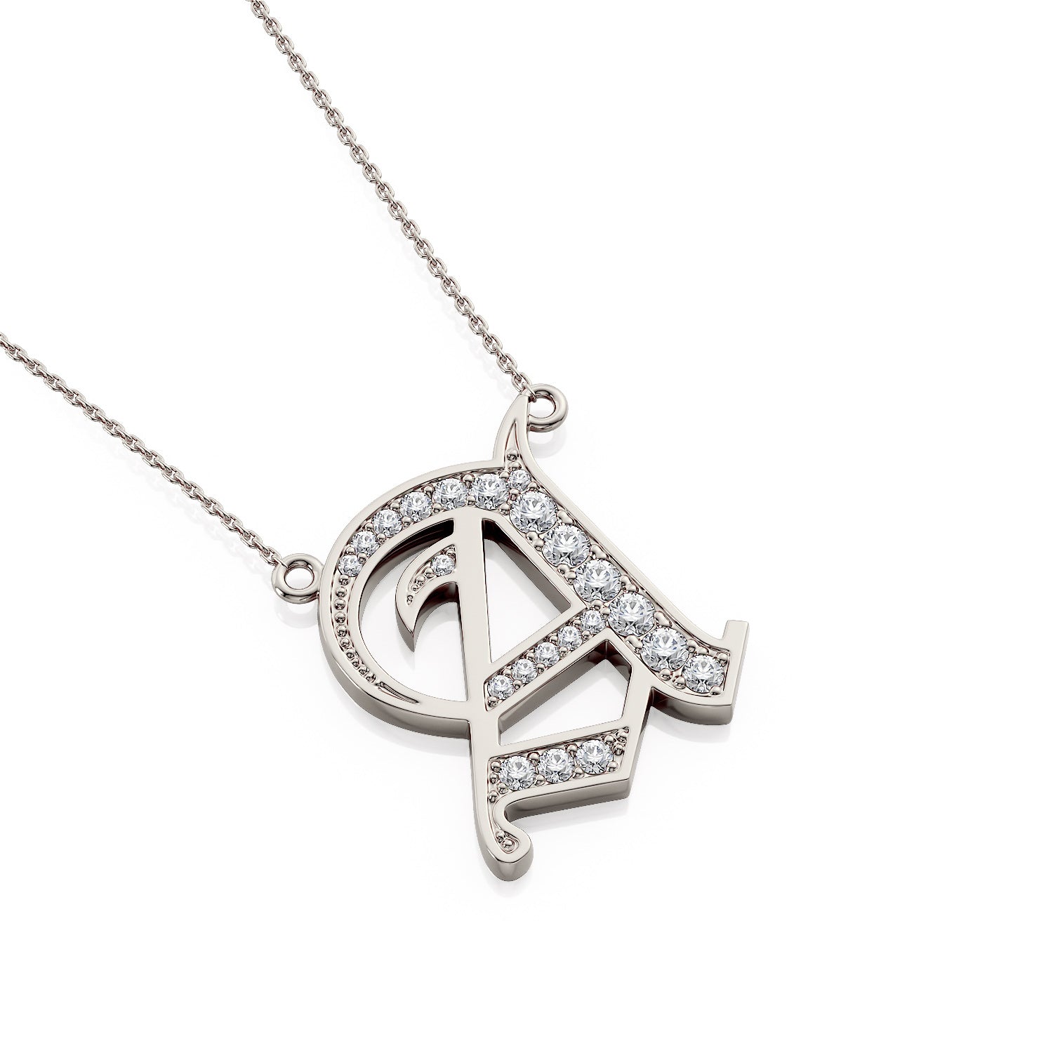 Old London Diamond Initial Pendant