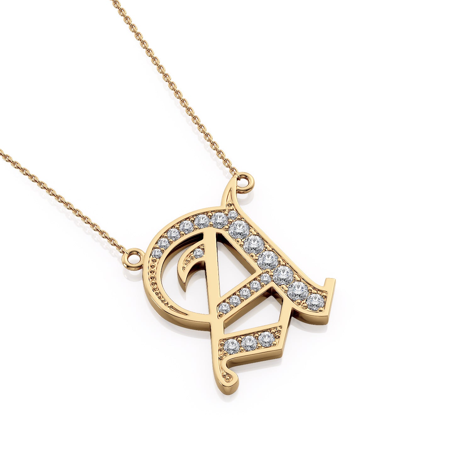 Old London Diamond Initial Pendant