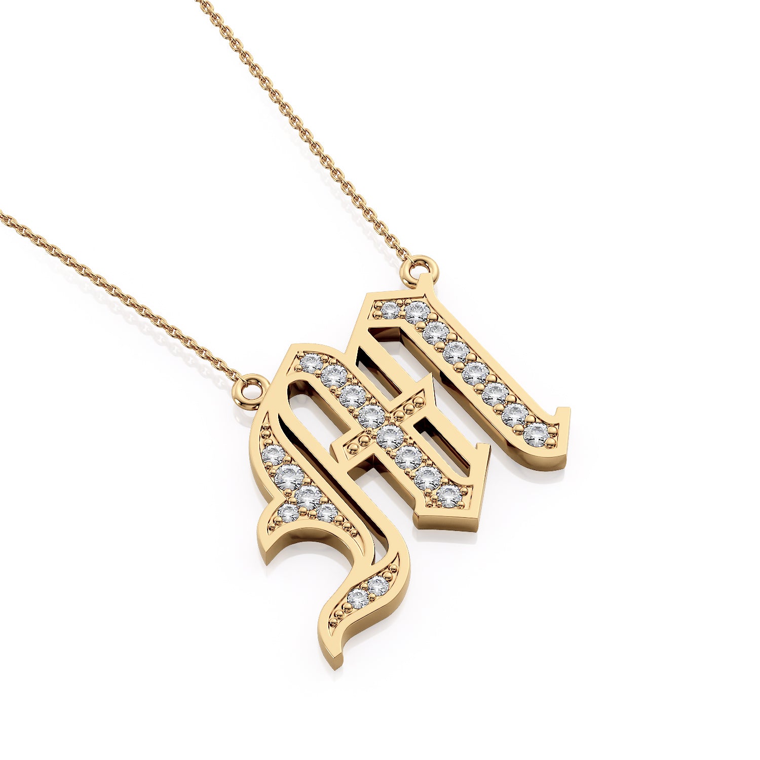 Old London Diamond Initial Pendant
