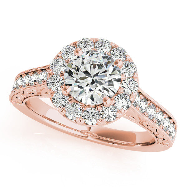 Wedding Set Moissanite Engagement Ring Diamond Setting - Tulip Kisses - Moissanite Rings