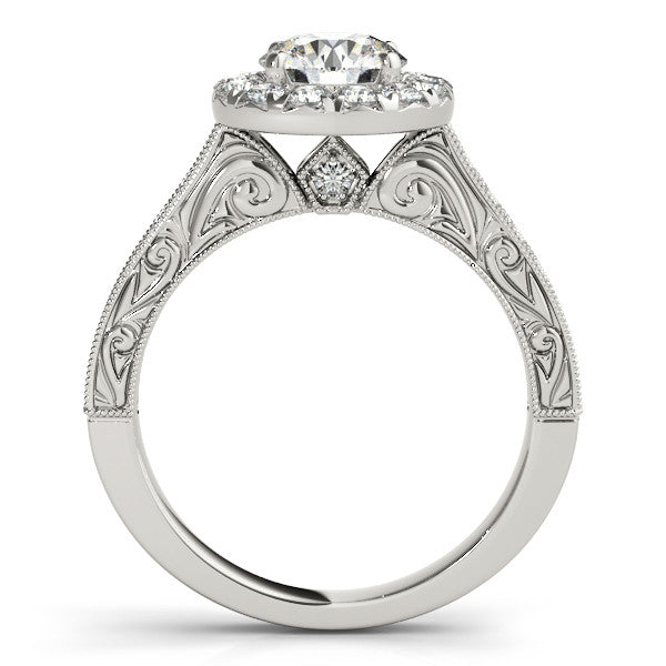 Wedding Set Moissanite Engagement Ring Diamond Setting - Tulip Kisses - Moissanite Rings