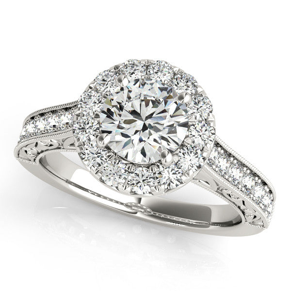 Wedding Set Moissanite Engagement Ring Diamond Setting - Tulip Kisses - Moissanite Rings