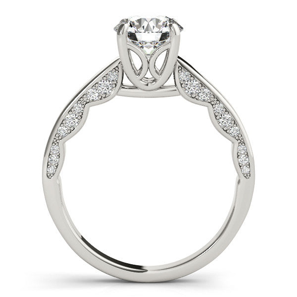 Diamond Surprise Engagement Ring Moissanite Center Stone Wedding Set - Moissanite Rings
