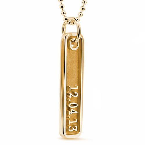 Thin Dog Tag Personalized Necklace