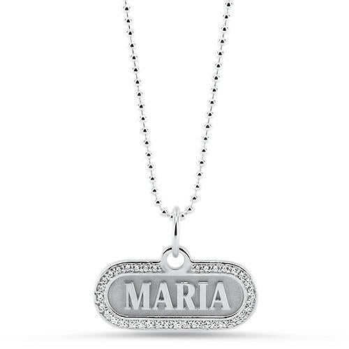 Personalized Name Diamond Necklace.