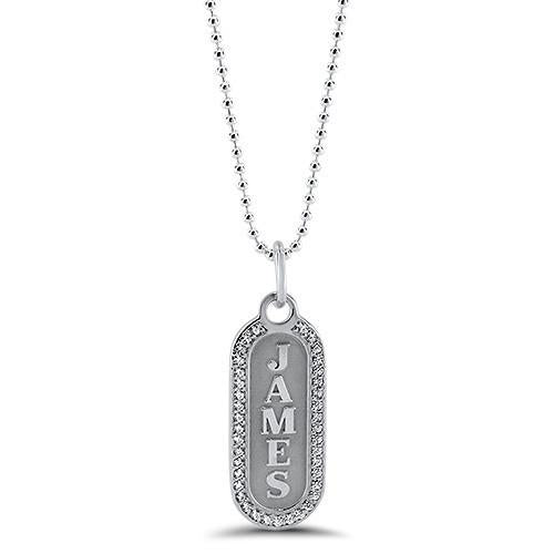 Personalized Name Diamond Necklace - Moissanite Rings