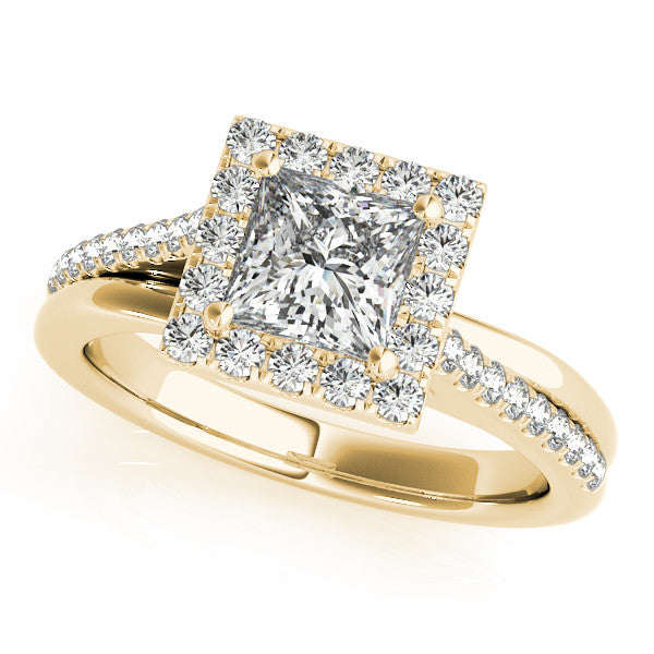 Princess Cut Moissanite Engagement Ring Diamond Setting - Emily - Moissanite Rings