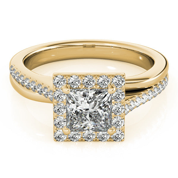 Princess Cut Moissanite Engagement Ring Diamond Setting - Emily - Moissanite Rings