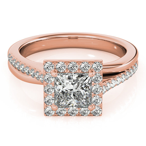 Princess Cut Moissanite Engagement Ring Diamond Setting - Emily - Moissanite Rings