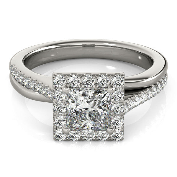 Princess Cut Moissanite Engagement Ring Diamond Setting - Emily - Moissanite Rings