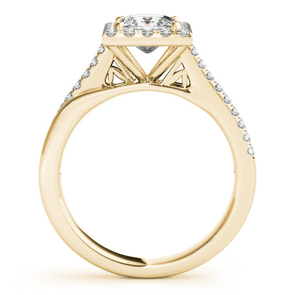 Princess Cut Moissanite Engagement Ring Diamond Setting - Emily - Moissanite Rings