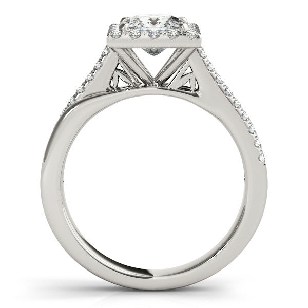Princess Cut Moissanite Engagement Ring Diamond Setting - Emily - Moissanite Rings
