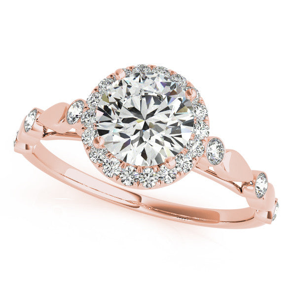 Round Moissanite Engagement Ring Diamond Setting - Twilight - Moissanite Rings