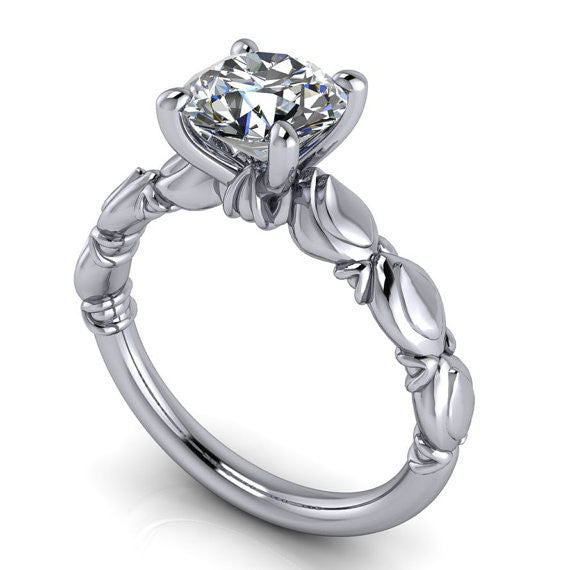 Solitaire Moissanite Engagement Ring - Ana - Moissanite Rings