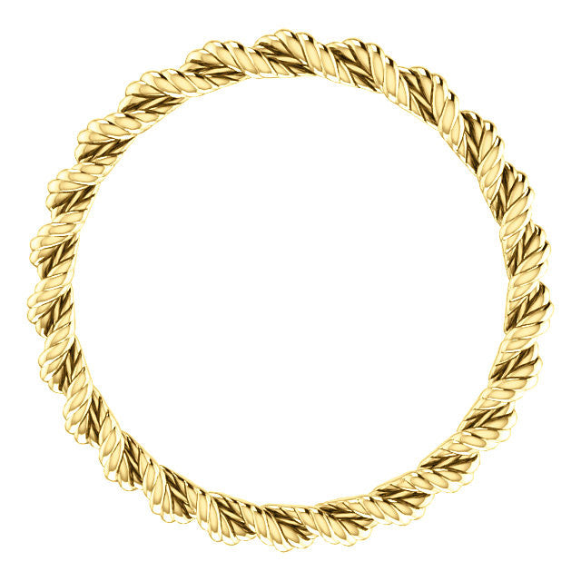 Twisted Rope Wedding Band - Moissanite Rings