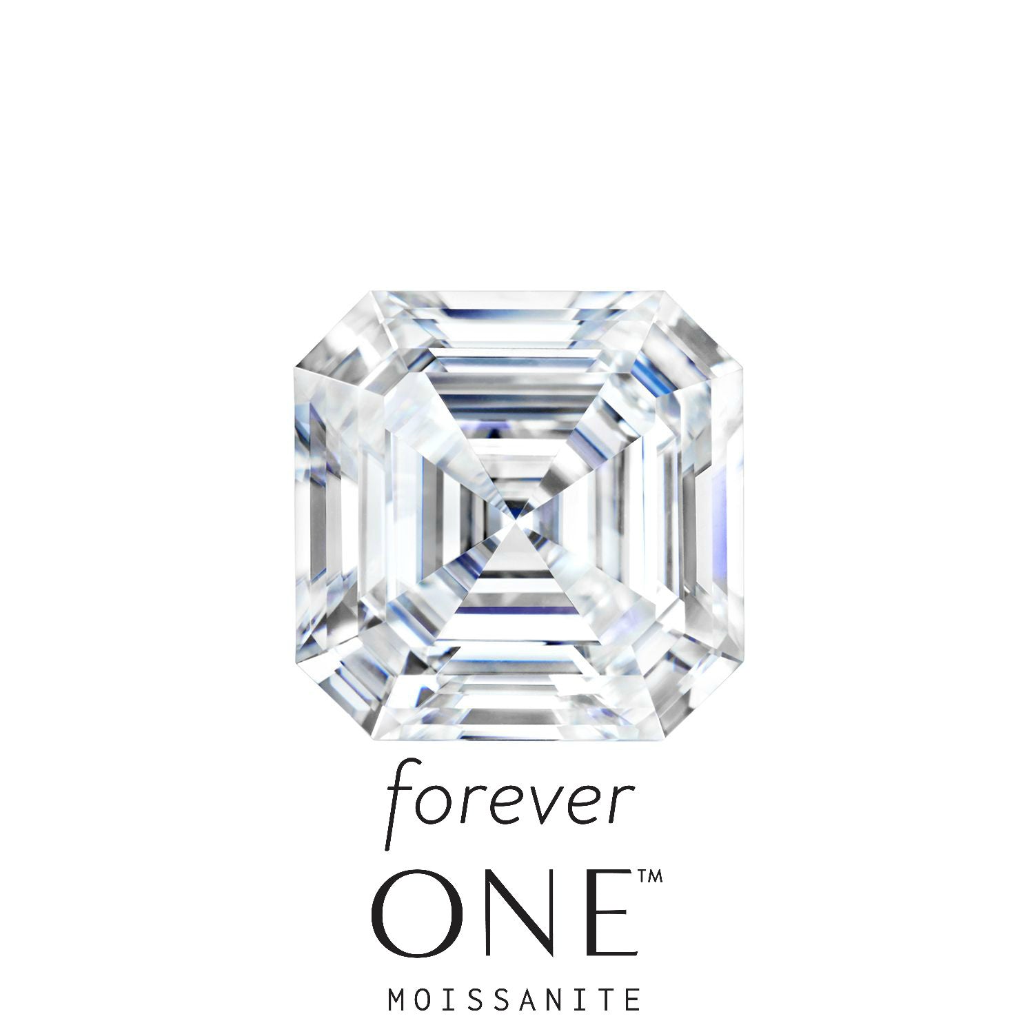 Loose Asscher Cut Forever One Moissanite - Moissanite Rings