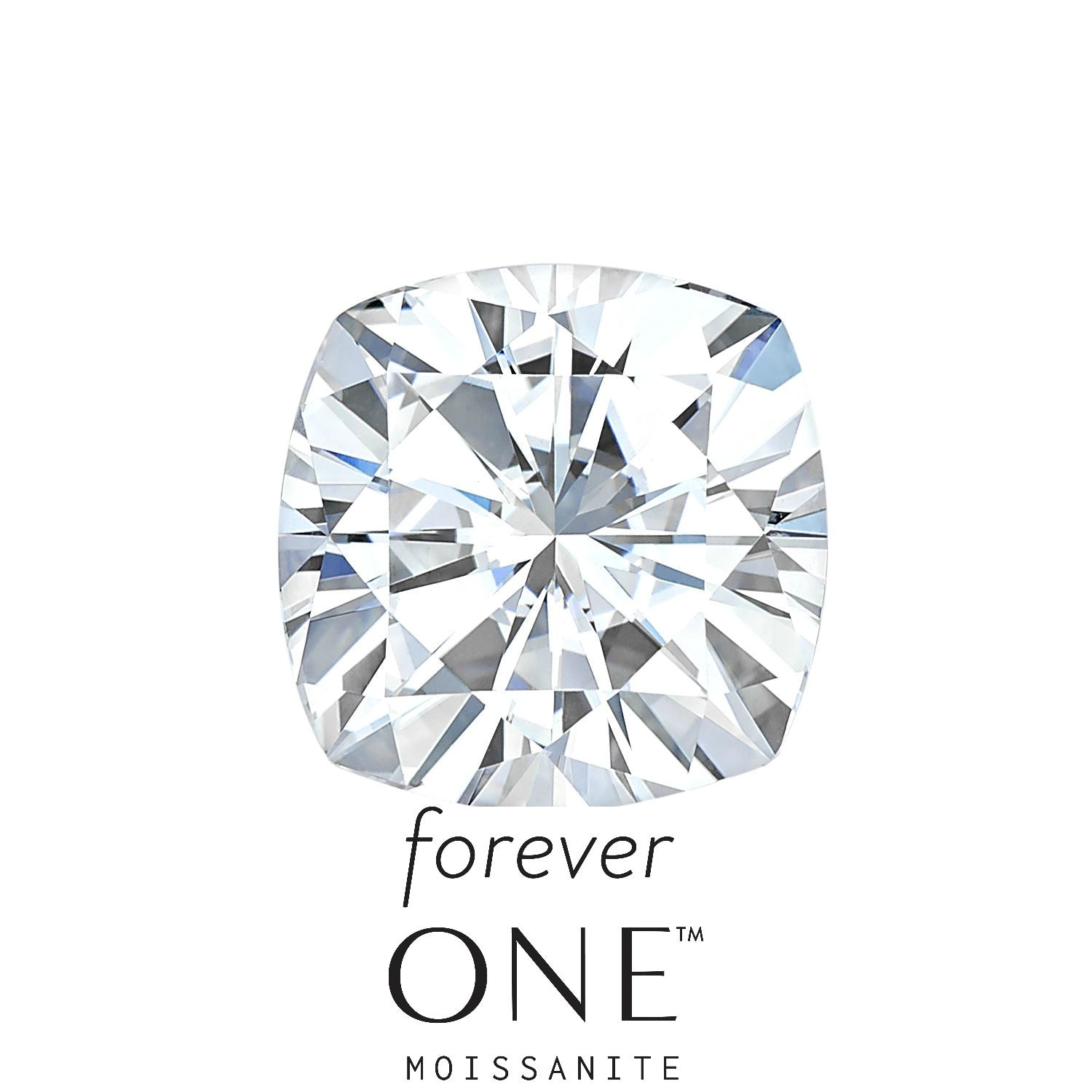 Forever One Cushion Cut Loose Moissanite - Moissanite Rings