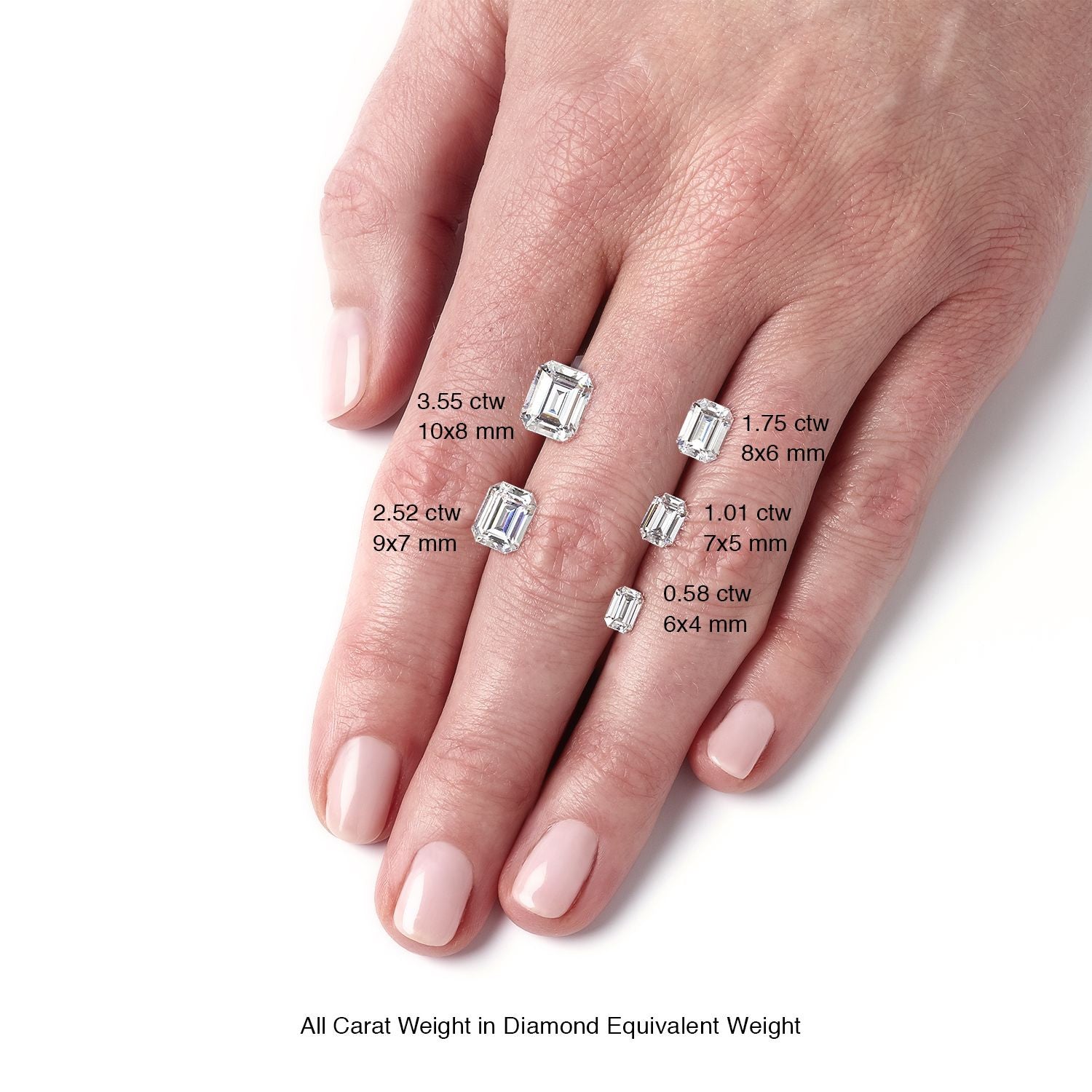 Forever One Emerald Cut Loose Moissanite - Moissanite Rings