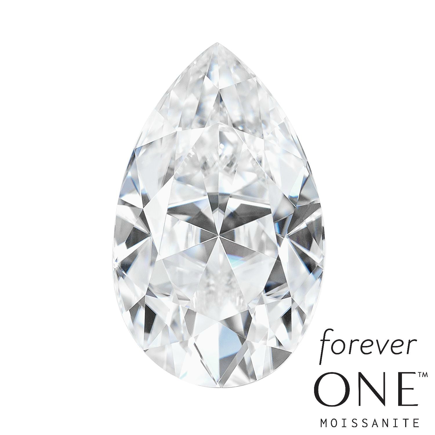 Pear Shape Forever One Moissanite Loose Gemstone - Moissanite Rings