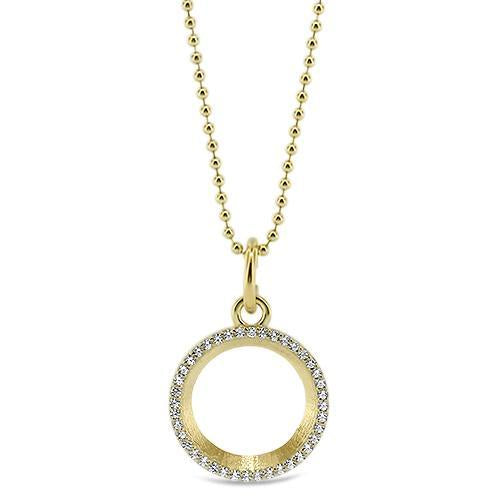 Circle of Diamonds Pendant and Chain - Moissanite Rings