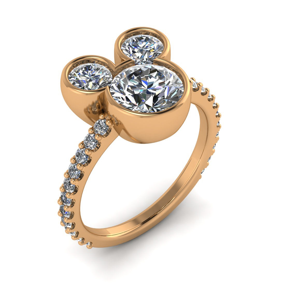 Magically Inspired Mouse Ears Engagement Ring - The Mouse