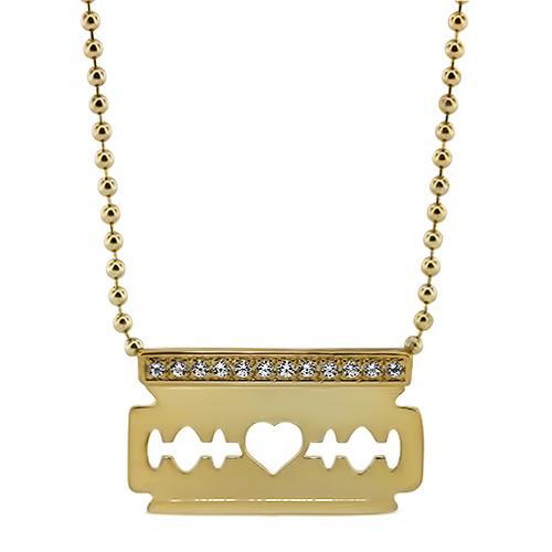 Diamond Razor Blade Pendant and Chain - Moissanite Rings