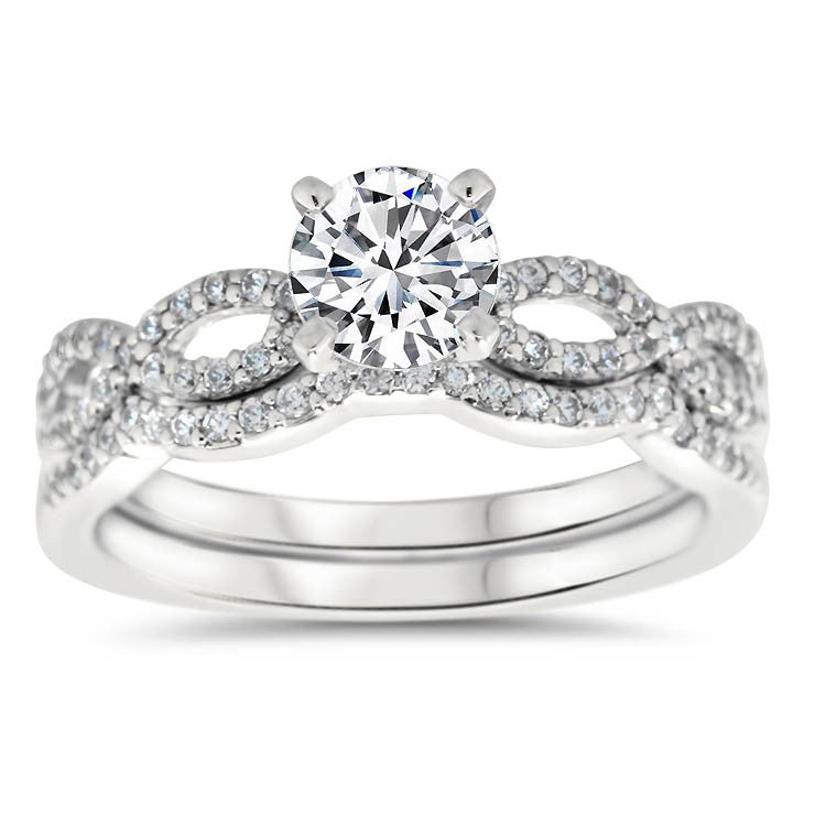 Celebration Matching Set - Moissanite Rings