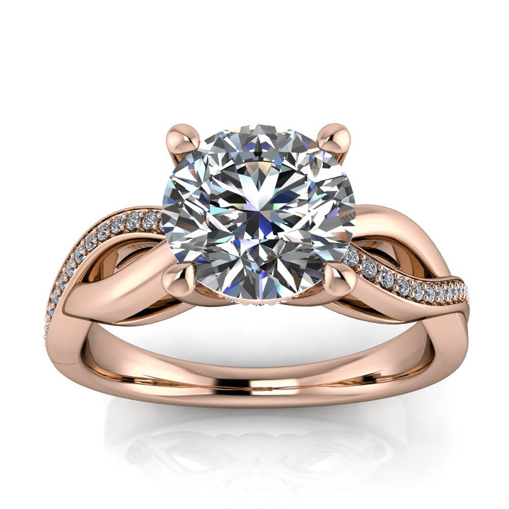 Infinity Shank Moissanite Engagement Ring - Kansas - Moissanite Rings