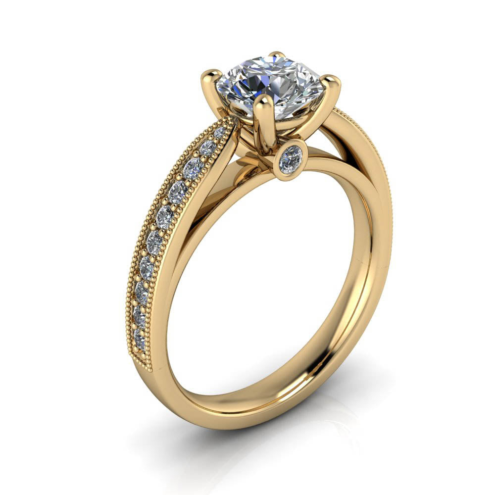 Vintage Inspired Engagement Ring - Damascus – Moissanite Rings