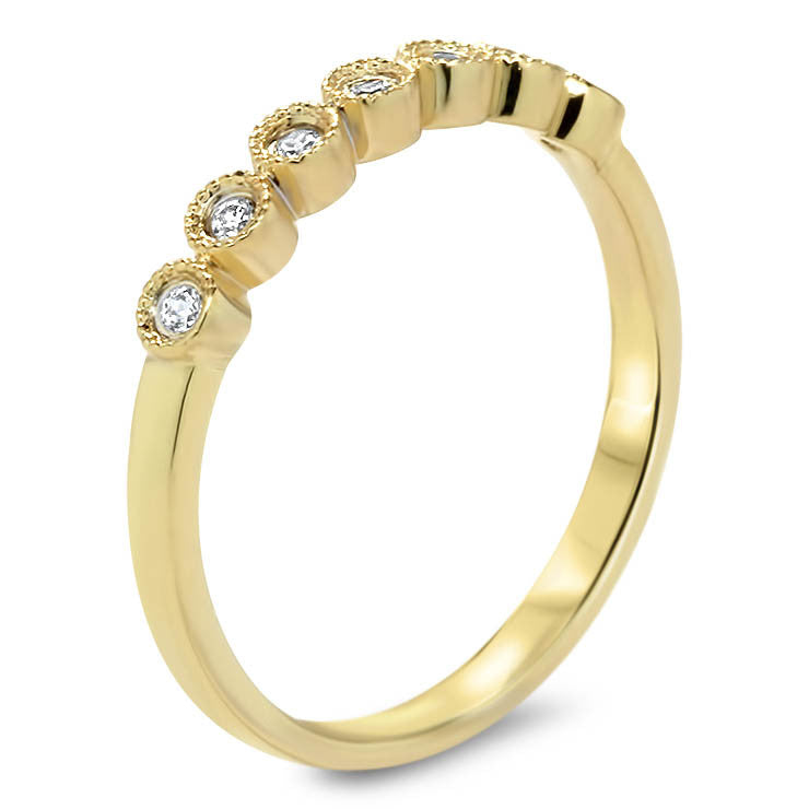 Diamond Wedding Band - Cara Band - Moissanite Rings