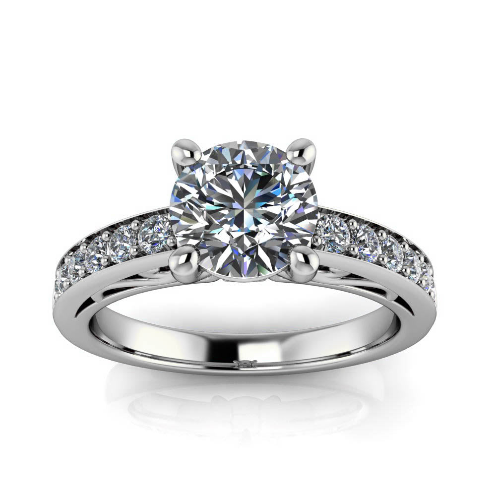 Moissanite Engagement Ring Diamond Setting - Camila - Moissanite Rings