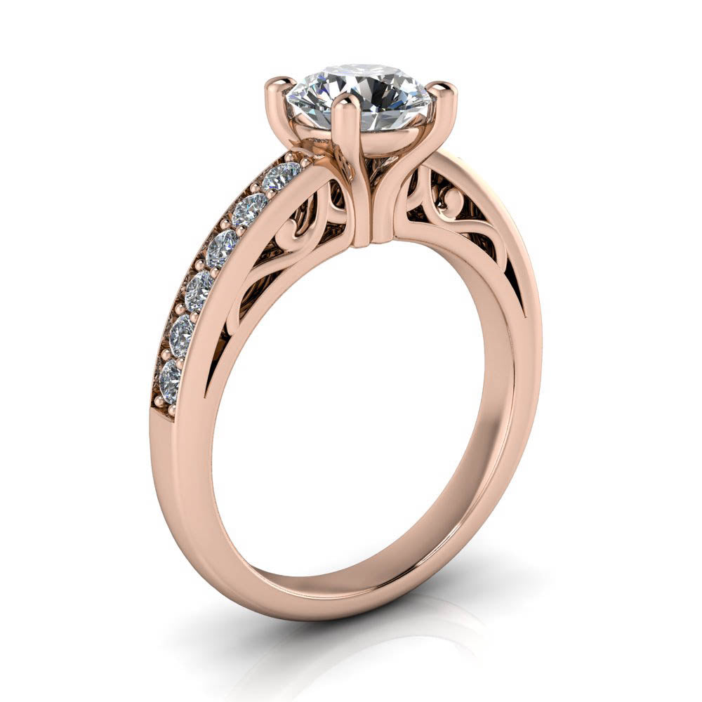 Moissanite Engagement Ring Diamond Setting - Camila - Moissanite Rings