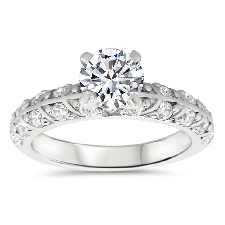 Unique Diamond Engagement Ring Setting - Branch - Moissanite Rings