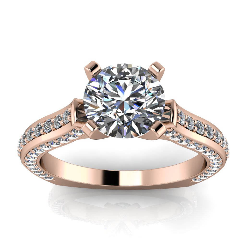 Euro Shank Engagement Ring - Joanna - Moissanite Rings