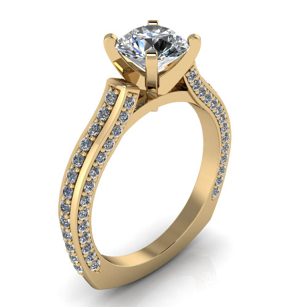 Euro Shank Engagement Ring - Joanna - Moissanite Rings