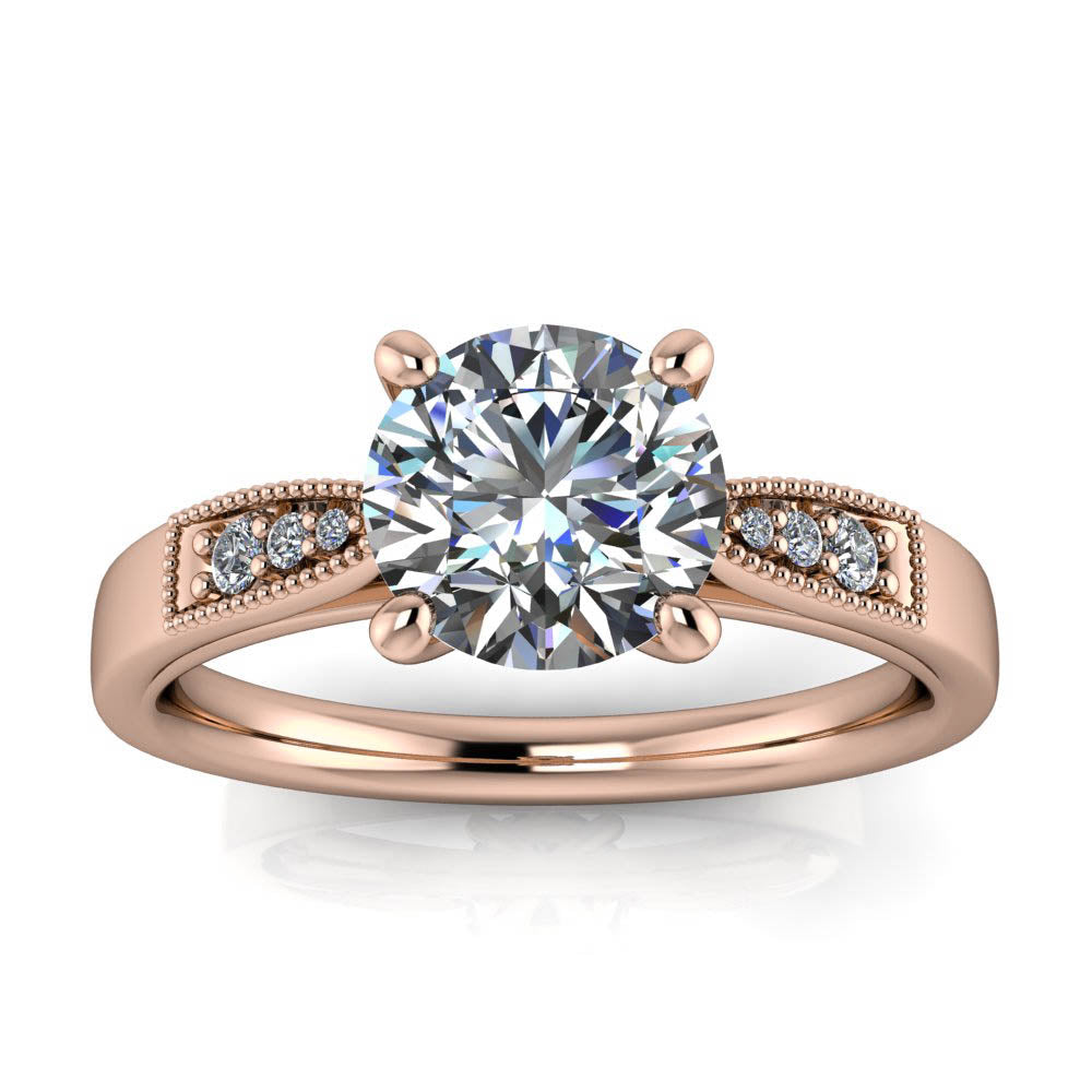 Vintage Style Engagement Ring - Adam - Moissanite Rings