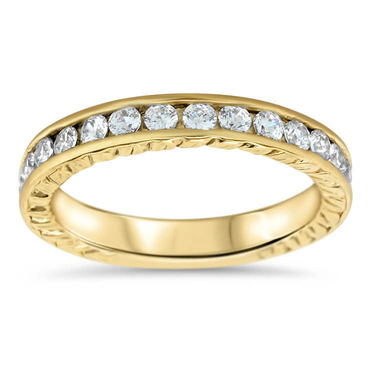 Channel 8 Wedding Band – Moissanite Rings