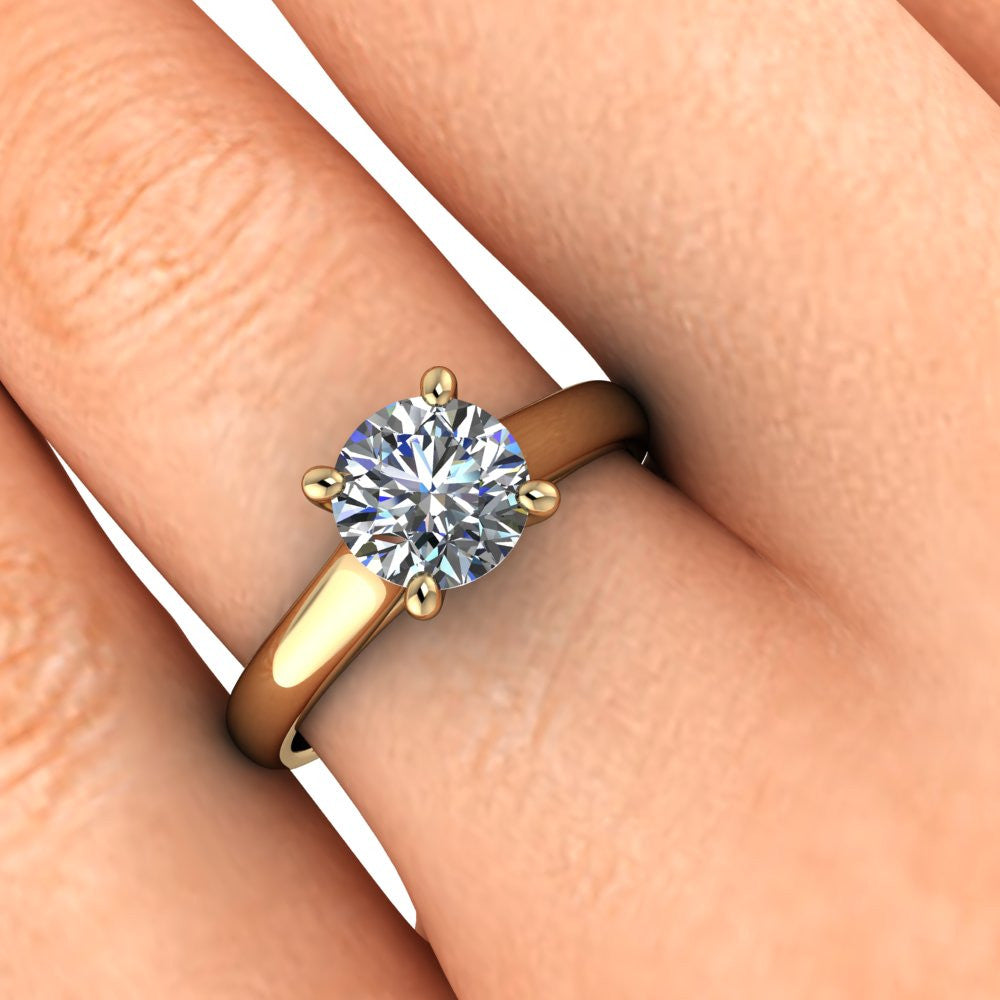Forever One Solitaire Engagement Ring - Gigi - Moissanite Rings