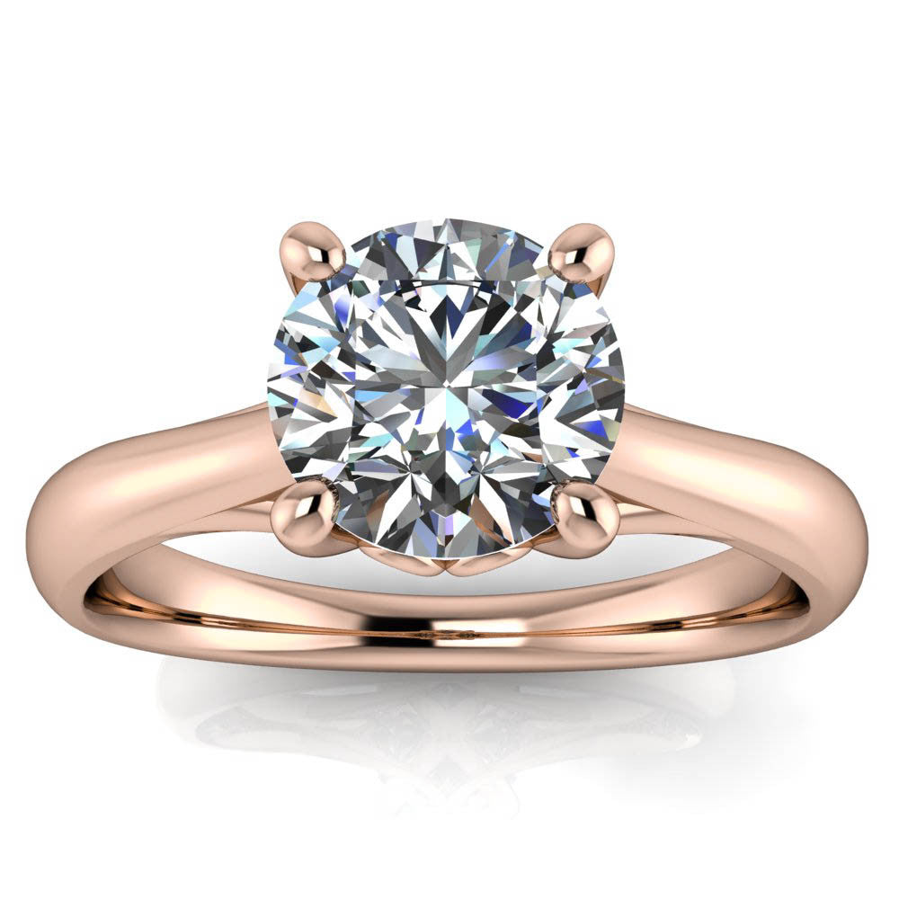 Moissanite Engagement Ring Solitaire Engagement Ring - Selma - Moissanite Rings