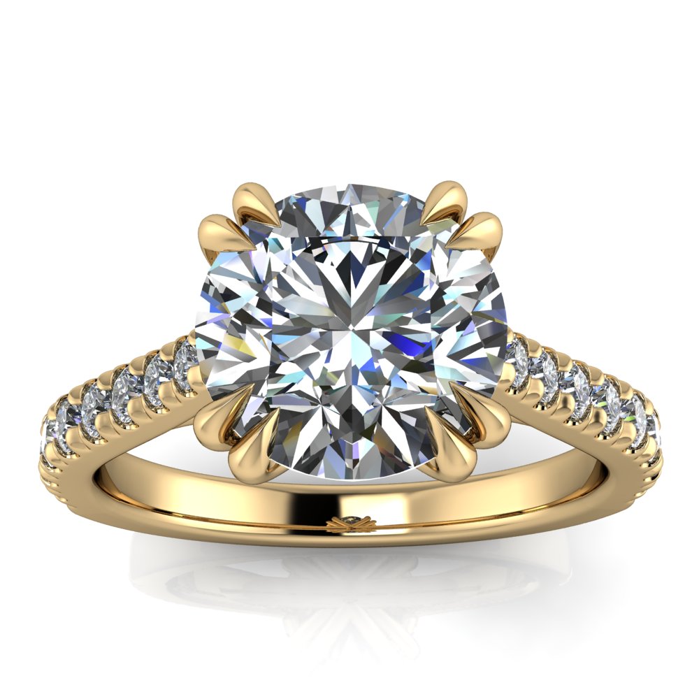 2 Carat Double Eagle Claw Diamond Engagement Ring - Bene