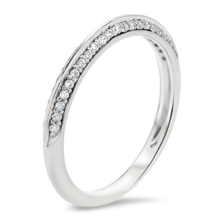 Knife Edge Wedding Band - Kourt Wedding Band - Moissanite Rings