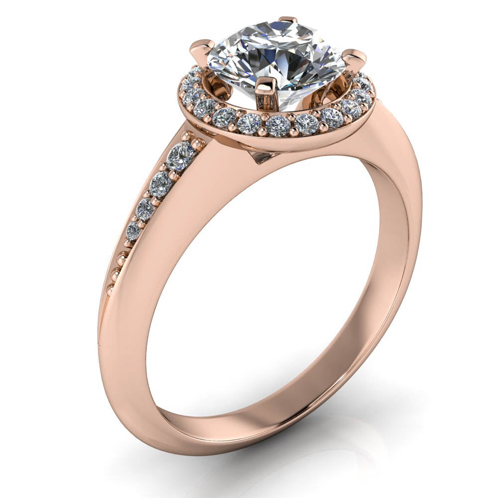 Halo Engagement Ring - Calla - Moissanite Rings